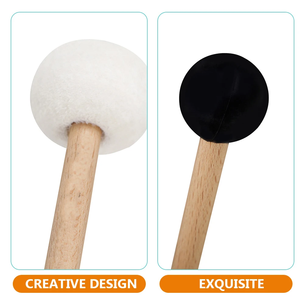 

1pcs Singing Bowl Mallet Double-ended Felt Rubber Drum Mallet Handle Small Hammer Professional Drumstick Percussion