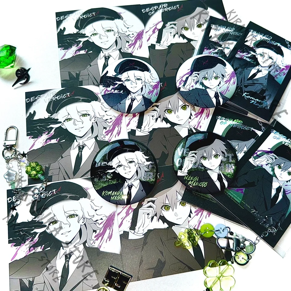

Danganronpa Kokichi Oma Saihara Shuichi Anime Transparent Card Acrylic Tracking Eye Double Flash Badge Cartoon Cosplay Keychain