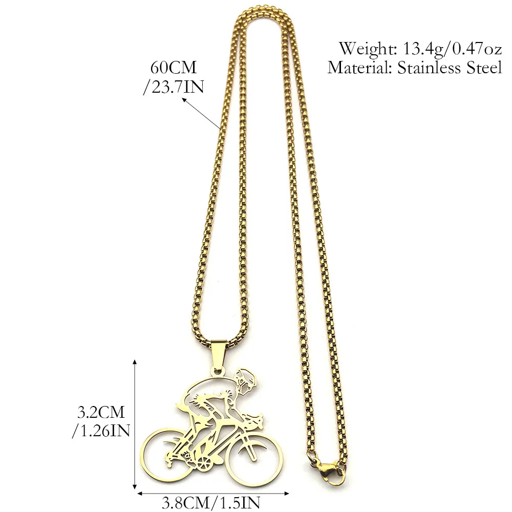Mountainbike Fahrer Kette Für Frauen Männer Edelstahl Silber Farbe Extreme Outdoor Sport Liebhaber Männlich Hiphop Halskette Schmuck – Detail 3