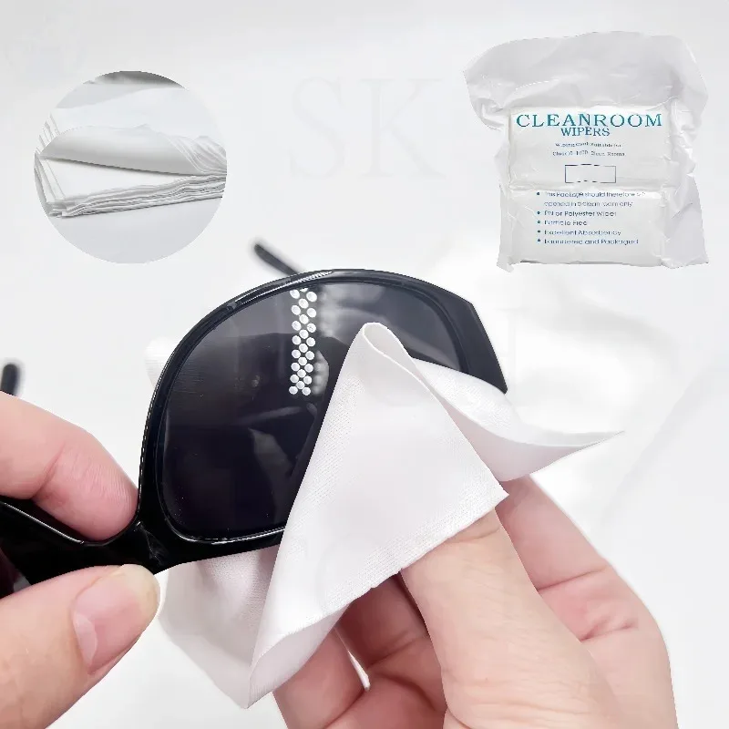 Tissu d'essuyage Ultra-fin sans poussière 10x10cm, conception de tiroir, papier antistatique, tissu en Fiber de Polyester pour le nettoyage de l'écran d'objectif d'appareil photo