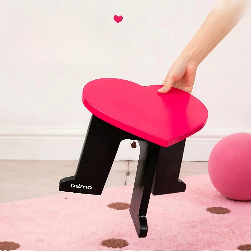 Dopamine Love Small Stool Creative Living Room Bedroom Shoe Changing Stool Nordic Furniture Cute Children Stool