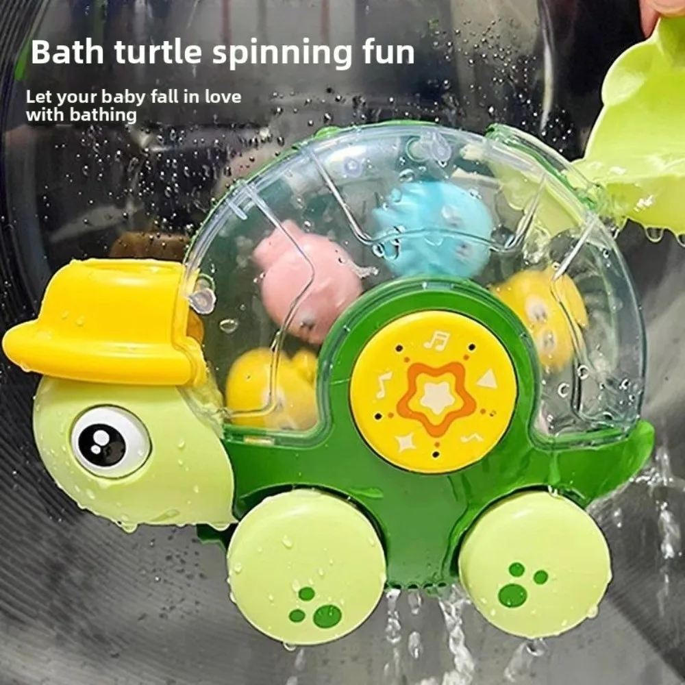 

Interactive Bath Toys Squeaky Sound with Suction Cup Swimming Turtles Bath Toy with Rolling Eyes Bathroom Toys