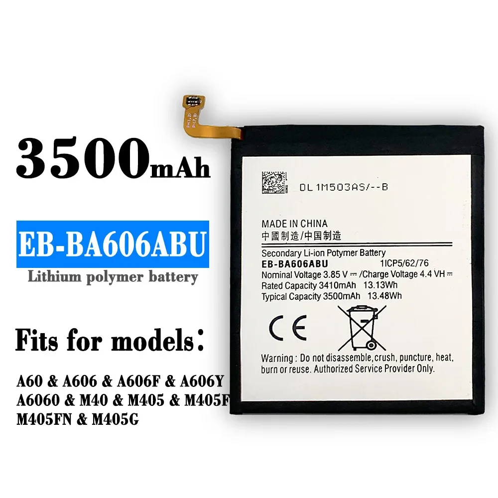 EB-BA606ABU 3500mAh Battery For SAMSUNG Galaxy A60 SM-A606F/DS SM-A6060 SM-A606F Batteries + Tools