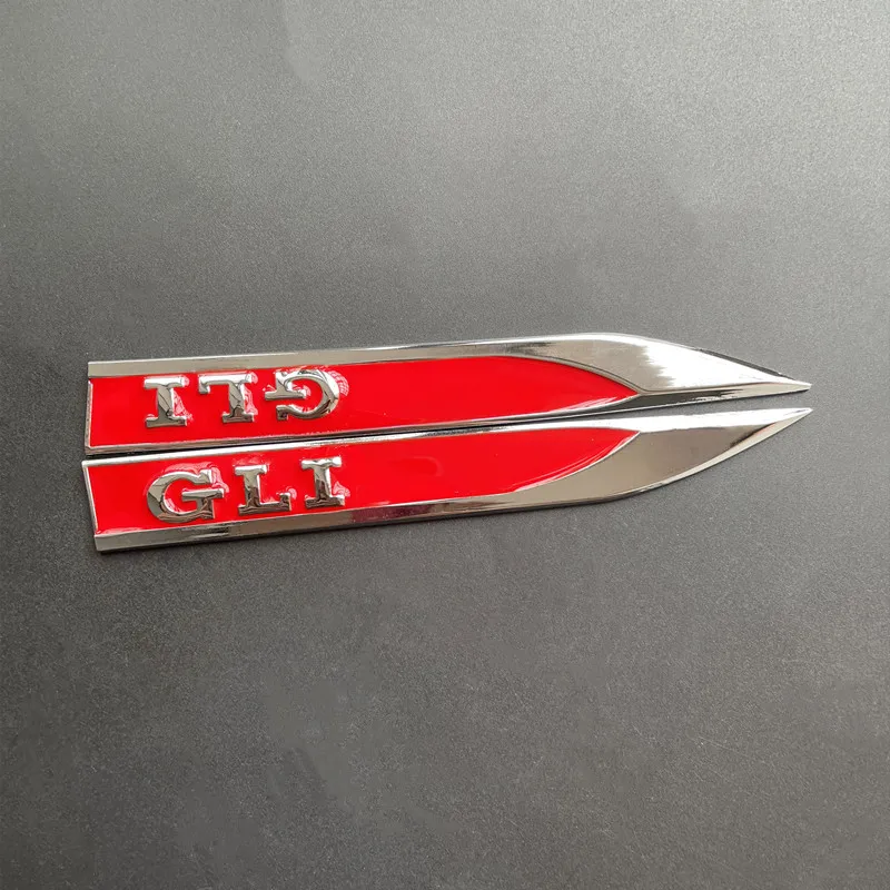 1Pairs Metal Logo GLI Badge Decal Car Fender Emblem Sticker For Volkswagen VW Jetta 4 MK4 MK5 MK6 MK7 GLI Sticker Accessories