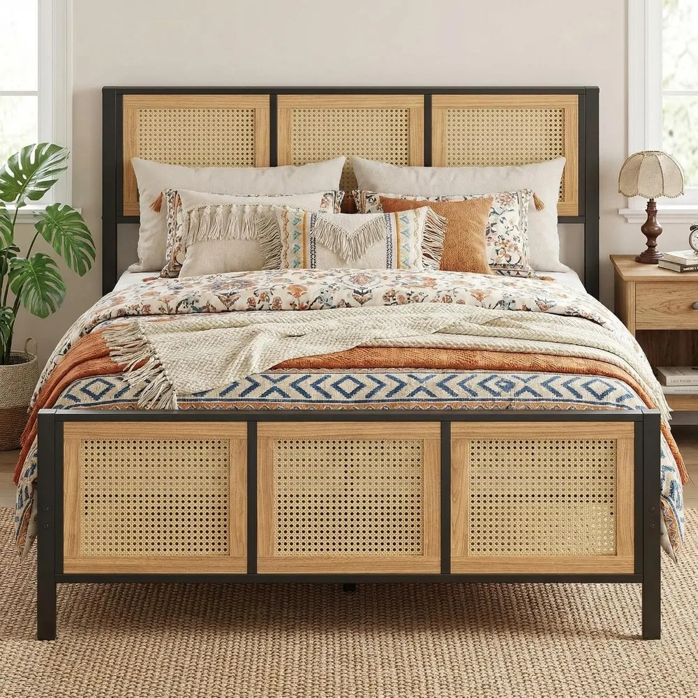 Queen Bed Frame, Platform Bed Frame with Headboard, Customized