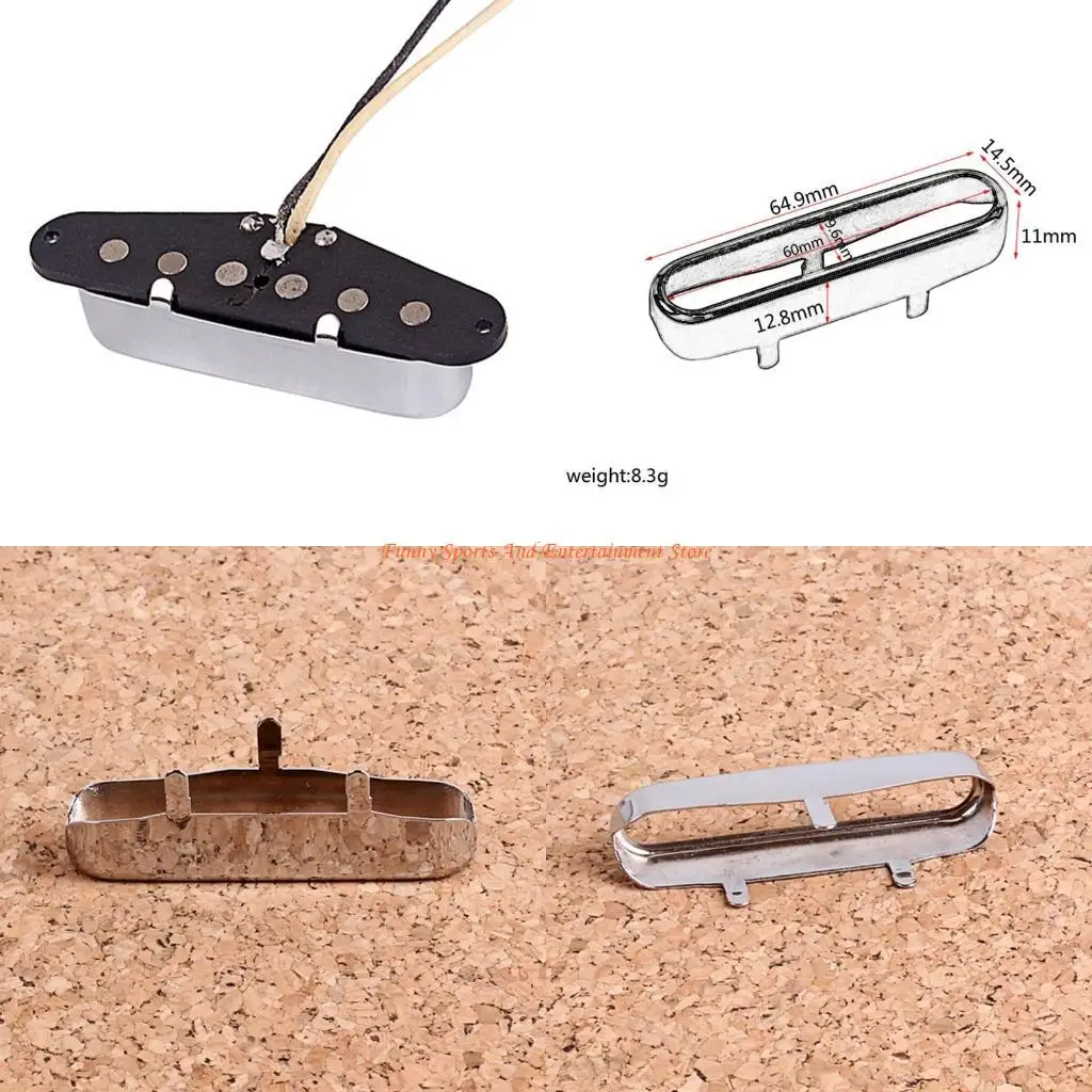 

C4DE Nickel-plated Hollow Pickup Cover Guitar Humbucker for TL for Shell Accessories