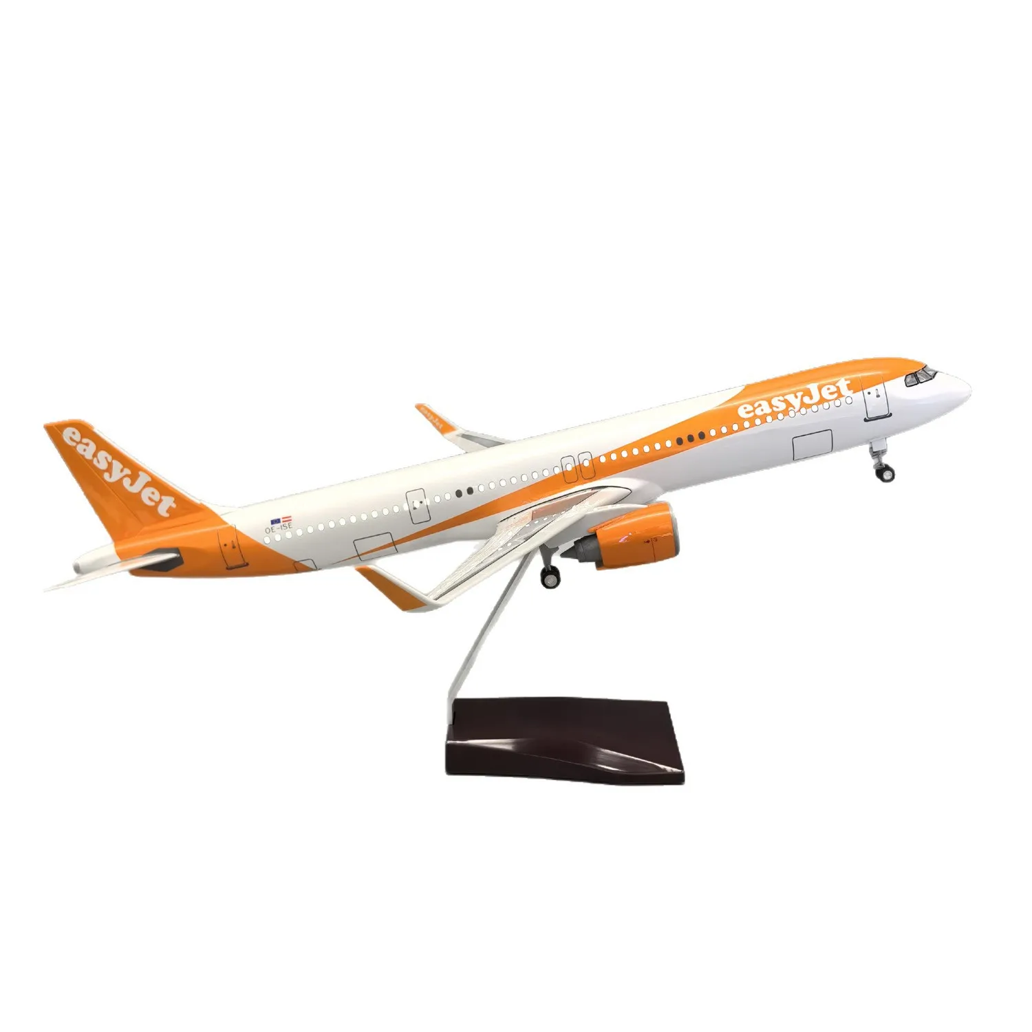 نموذج طائرة ثابتة 45 سنتيمتر 1:100 ل A321neo Easyjet نموذج طائرة ABS طائرة ثابتة مع عجلات و مصباح ليد هدية الأعمال