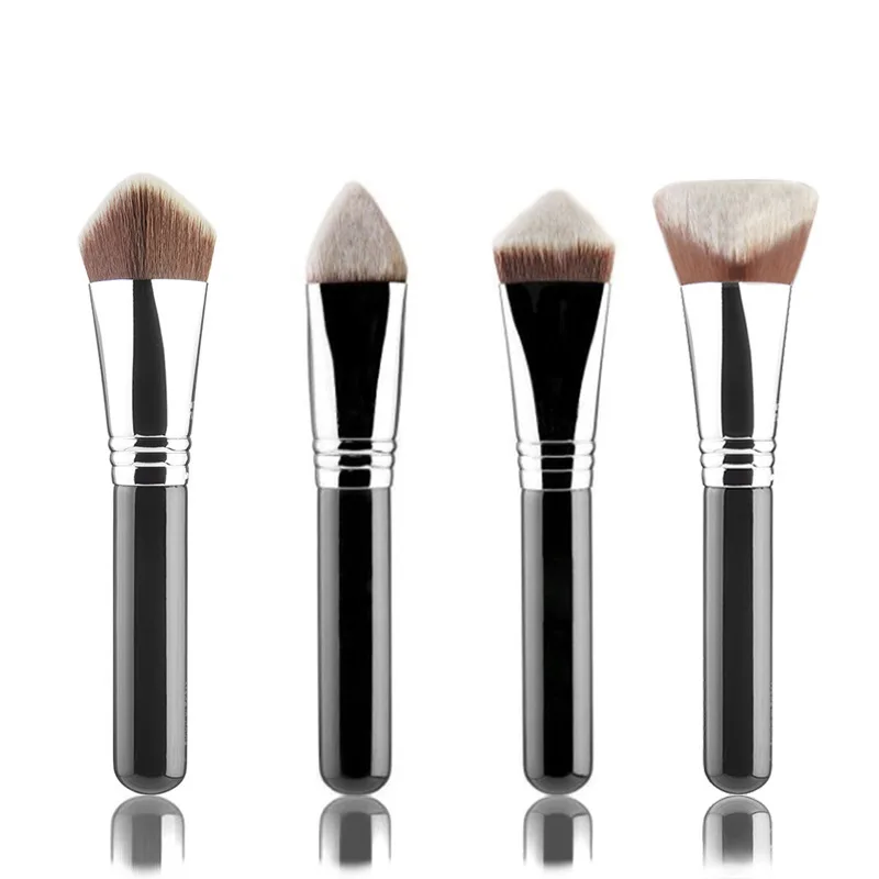 

High Quality Makeup Kabuki Foundation Brush Luxury Single Pro Large Slant Triangle Square Tapered Vegan Cosmetic Brushes