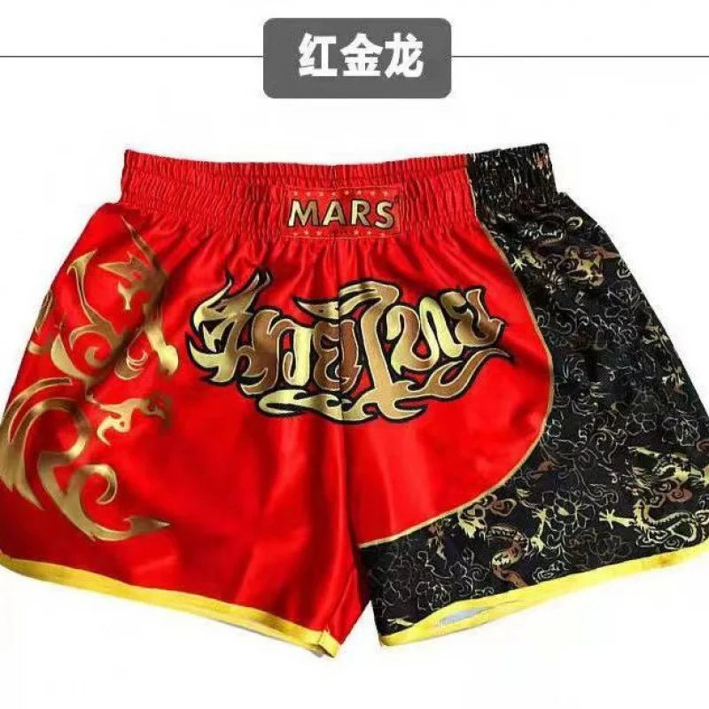 Everbout Muay Thai Clothes for Sanda Martial Arts Exercise Workout Training Fighting Boxing Shorts