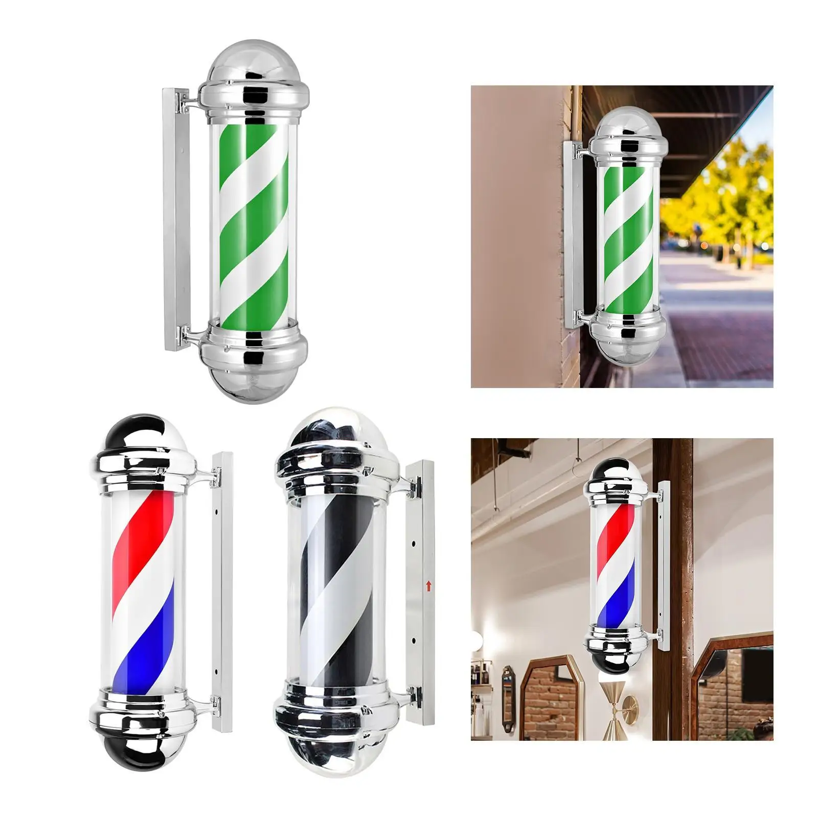 Barber Pole Light Waterproof LED Barber for Beauty Salon Outside Hair Salon