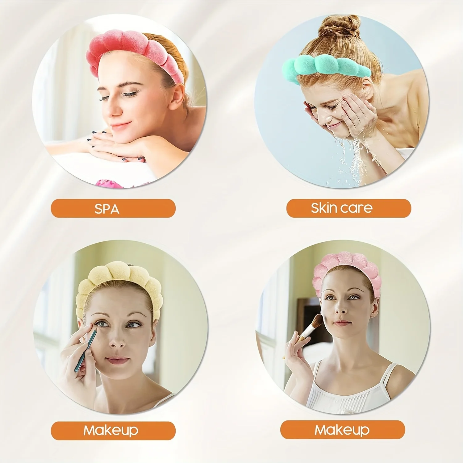 1pc Sweet Super Soft Spa Headband - Perfect for Skin Care, Face Washing, Makeup Removal, Shower Facial Care Tools