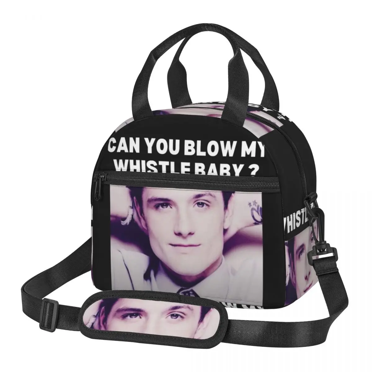 Josh Hutcherson Can You Blow My Whistle Baby Large Thermal Insulated Lunch Bag Portable Bento Box Cooler Thermal Lunch Boxes