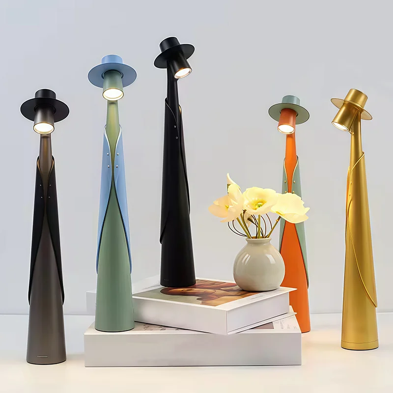 

Креативная светодиодная настольная лампа, перезаряжаемый прикроватный диммер с сенсорным управлением для атмосферы спальни, идеально подходит для гостиных/кабитий