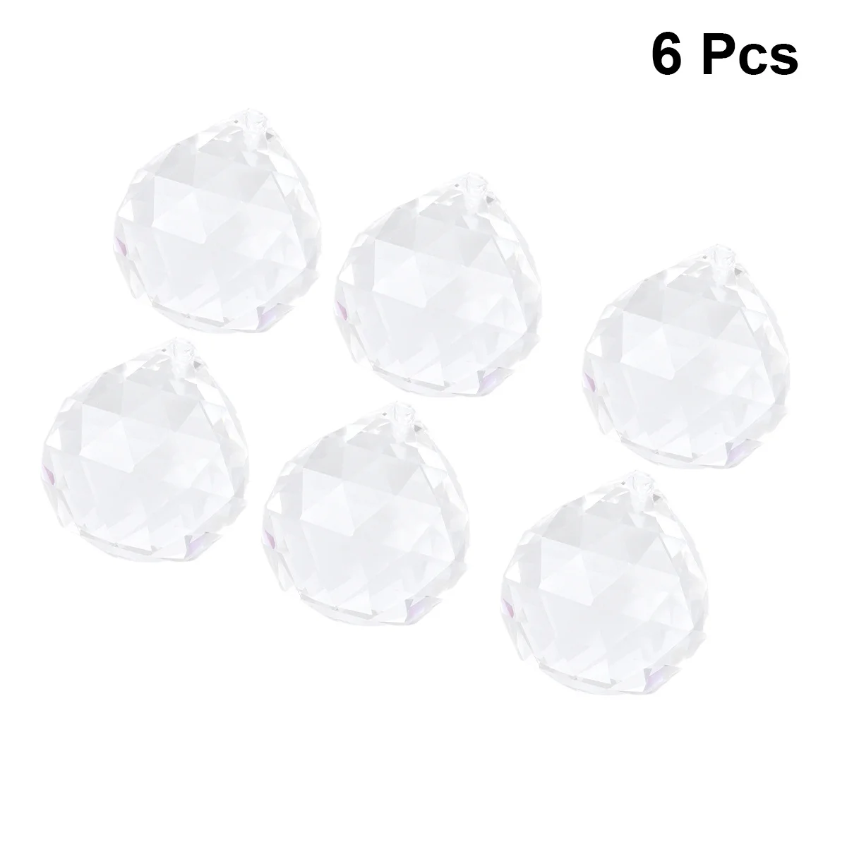 

6Pcs Crystal Ball Pendants Clear Chandelier Crystals Rainbow Prisms Window Curtain Wedding Decoration Feng Shui