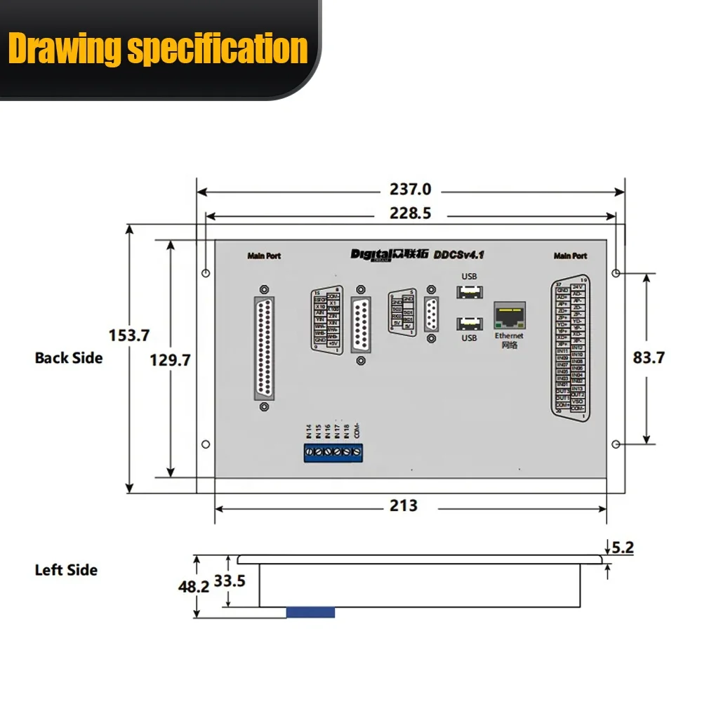 DDCSV4.1 24V Motor Controller 3 Axis 4 Axis Offline Standalone Motion USB CNC Controller DDCS V4.1 DDCS Controller