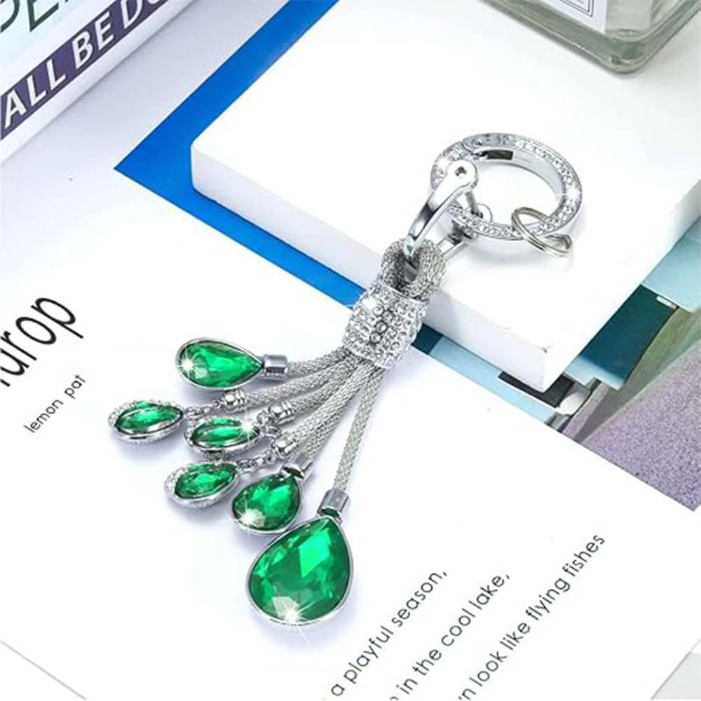 Glitzernder Schlüsselanhänger für Frauen Geschenke Auto-Handgelenkschlaufe Schlüsselketten Kristall-Lanyard Strass-Anhänger DIY-Basteleien – Detail 3