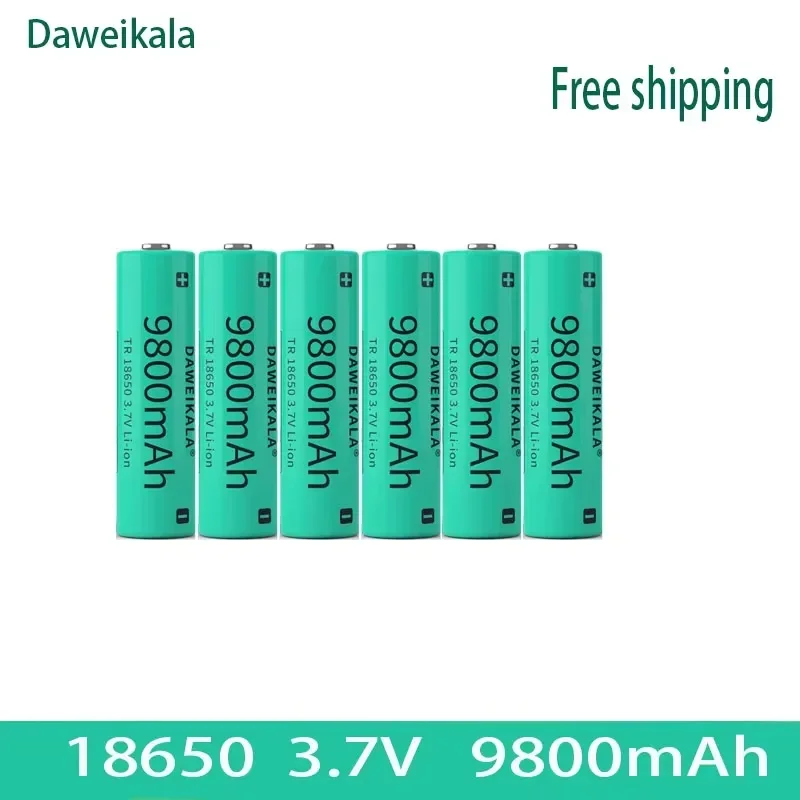 New 18650 3.7V 9800mAh Rechargeable Battery For Flashlight Torch headlamp Li-ion Rechargeable Battery drop