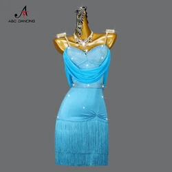 2026 New Latin Dance Clothing Competition Costume Womens Fringed Dress Sexy Short Skirts for Girls Ballroom Wear Evening Outfits