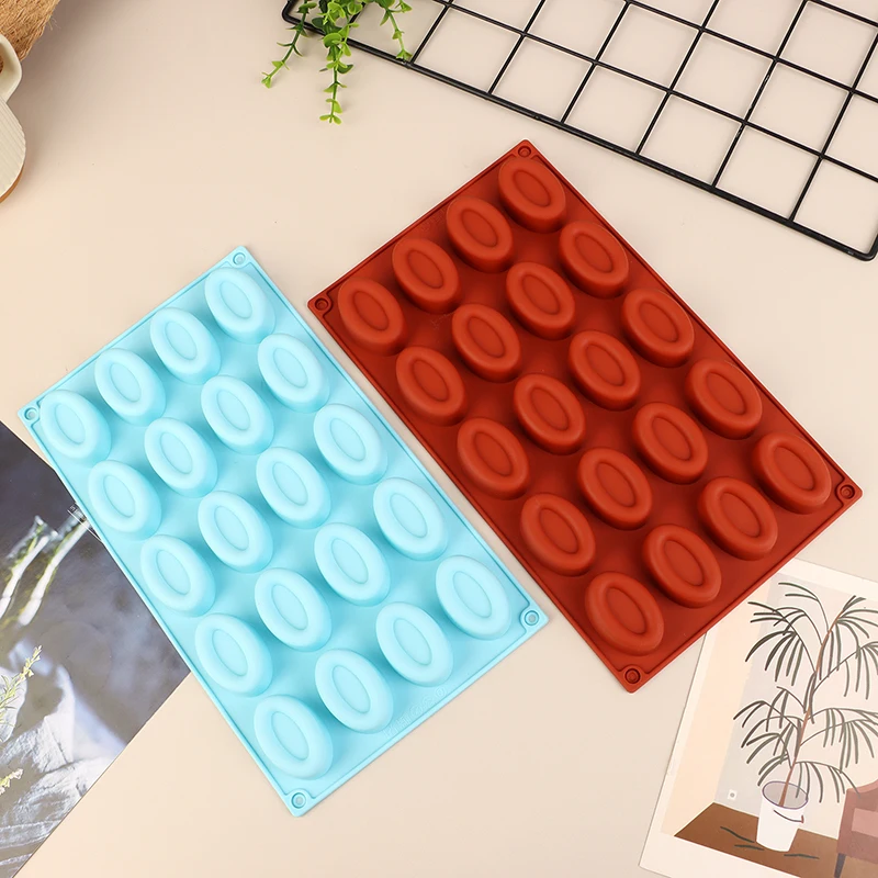 20 Holes Oval Donut Silicone Mold Cake Pudding Dessert Mould Baking Utensils Chocolate Molds