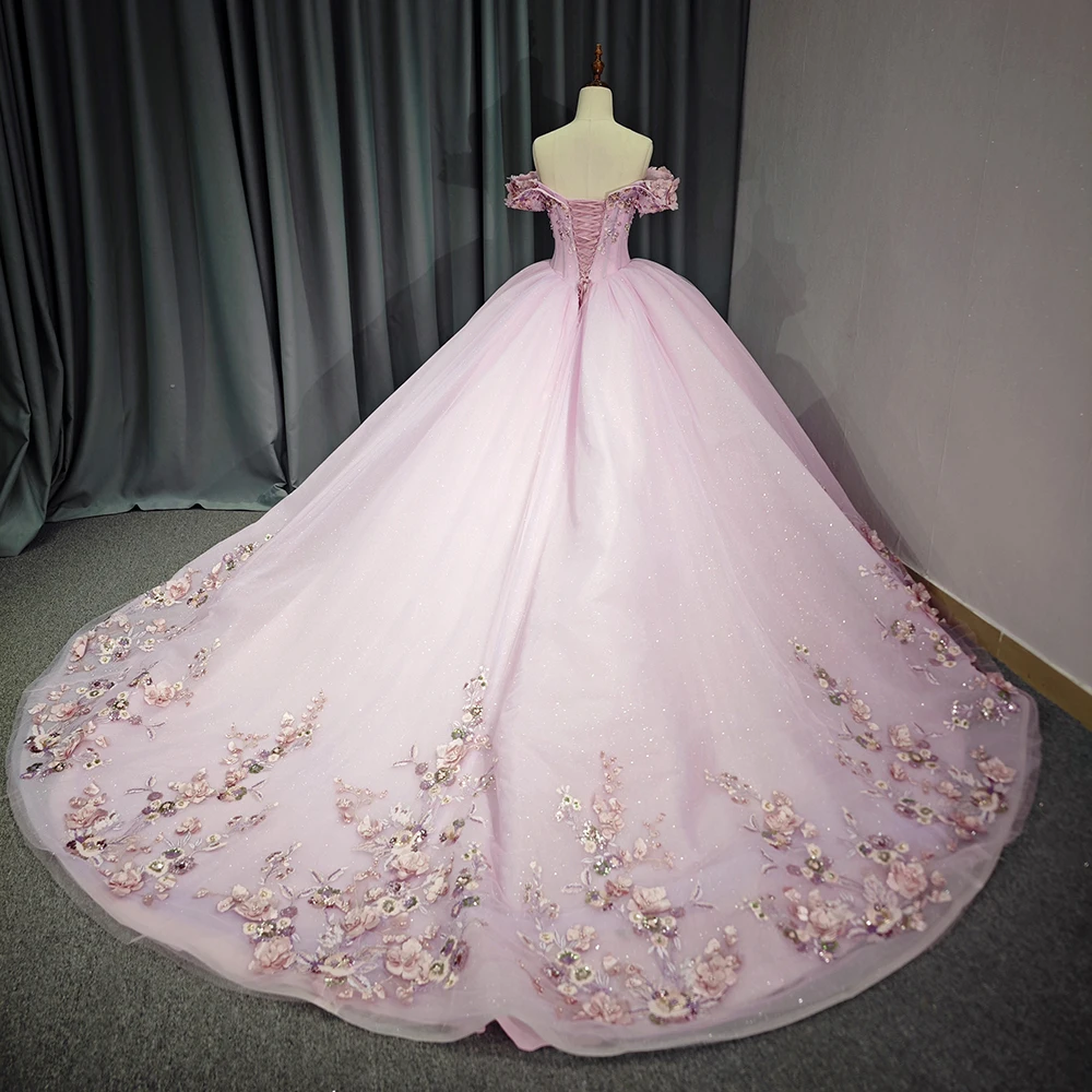 Romantic Superfine Quinceanera Dresses 2024 Organza Floor-Length Sweetheart Beading Short Sleeves Lace Up vestidos 15 años