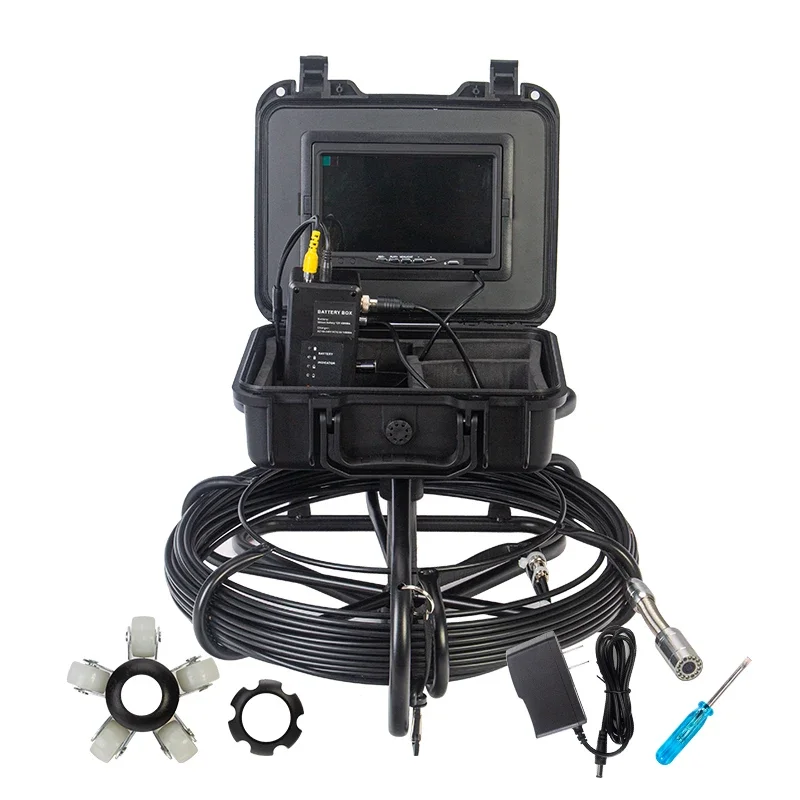 WP7600A 7'' 23mm Camera Pipeline Inspection Waterproof IP68 Endoscope Industrial Plumbing Snake Include 16GB Card Cable Optional