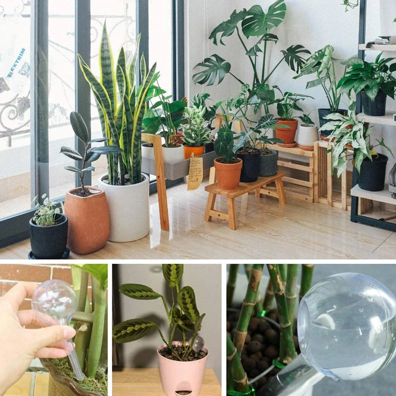 5PCS Garden Automatic Plant Water Feeder Self Watering Plastic Ball Flowers Water Cans Flowerpot Drip Irrigation Device for Pot