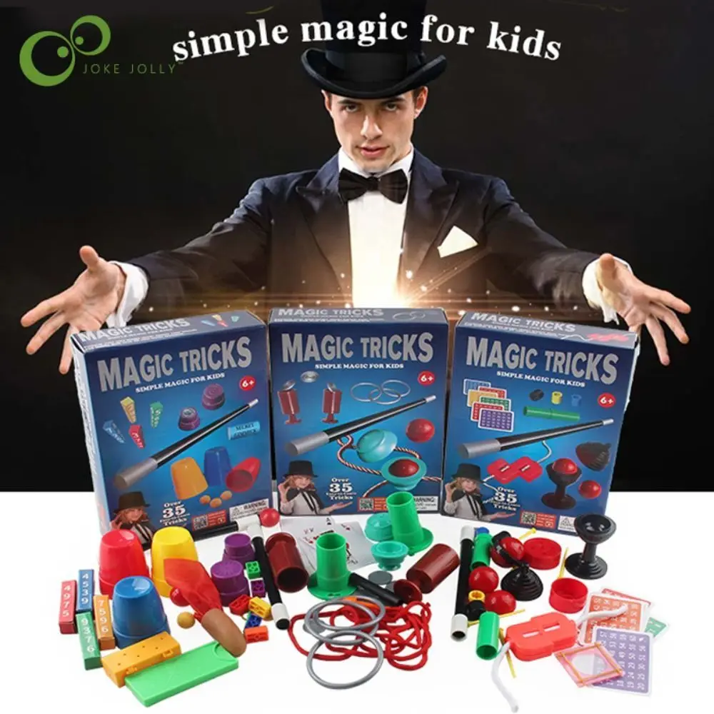 Puzzle Simple Magic Prop Beginners Magic Kit Set for Kids Exciting Magician Tricks Performance Show with Instruction Manual