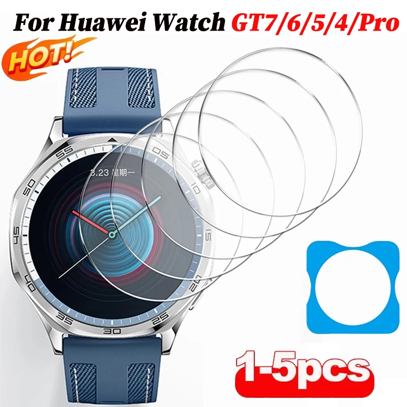 1-5PCS Tempered Glass For Huawei Watch GT7 GT4 GT6 GT6Pro 46mm/41mm Easy To Installation Screen Protector For Huawei GT5 46/42mm