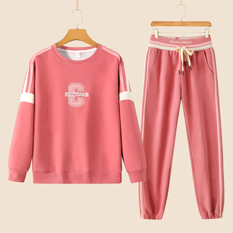 Woman Tracksuit Two Piece Set Winter Warm Hoodies+Pants Pullovers Sweatshirts Female Jogging Woman Clothing Sports Suit Outfits