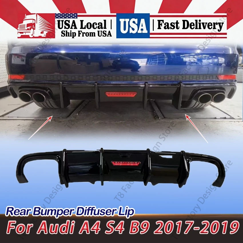 

Задний бампер в США, диффузор, спойлер для Audi A4 S4 B9 2017-2019, для стандартной спортивной версии, комплекты кузова