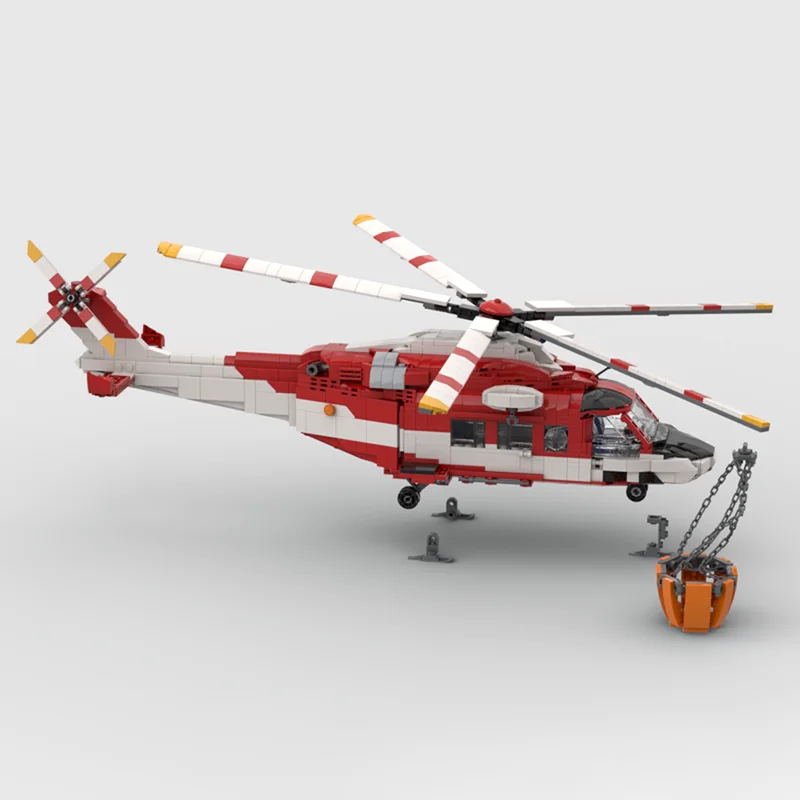 

1328pcs MOC Airlines AW Italian Fire Brigade Vigili Del Fuoco Model Building Blocks Construction Toys Christmas Gifts