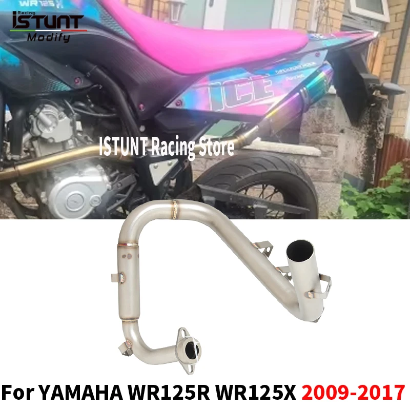 Slip On For Yamaha WR125R WR125X WR125 2009 - 2017 Espace Motorcycle Exhaust Systems Front Link Pipe Connect Original Muffler