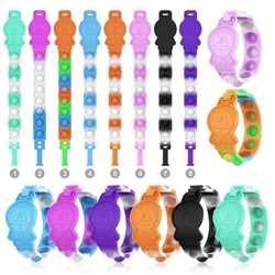 Fidget Toys Sensory Bracelet Push Bubble Simple Dimple Wristband Decompression Anti Stress Reliever Fidget Toy Popite Adult Kids