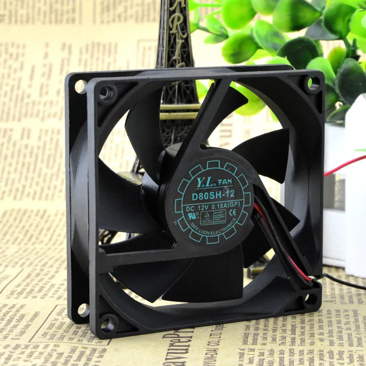 / D80SH-12 8025 12V 0.18A 8CM CASE COOLING FAN