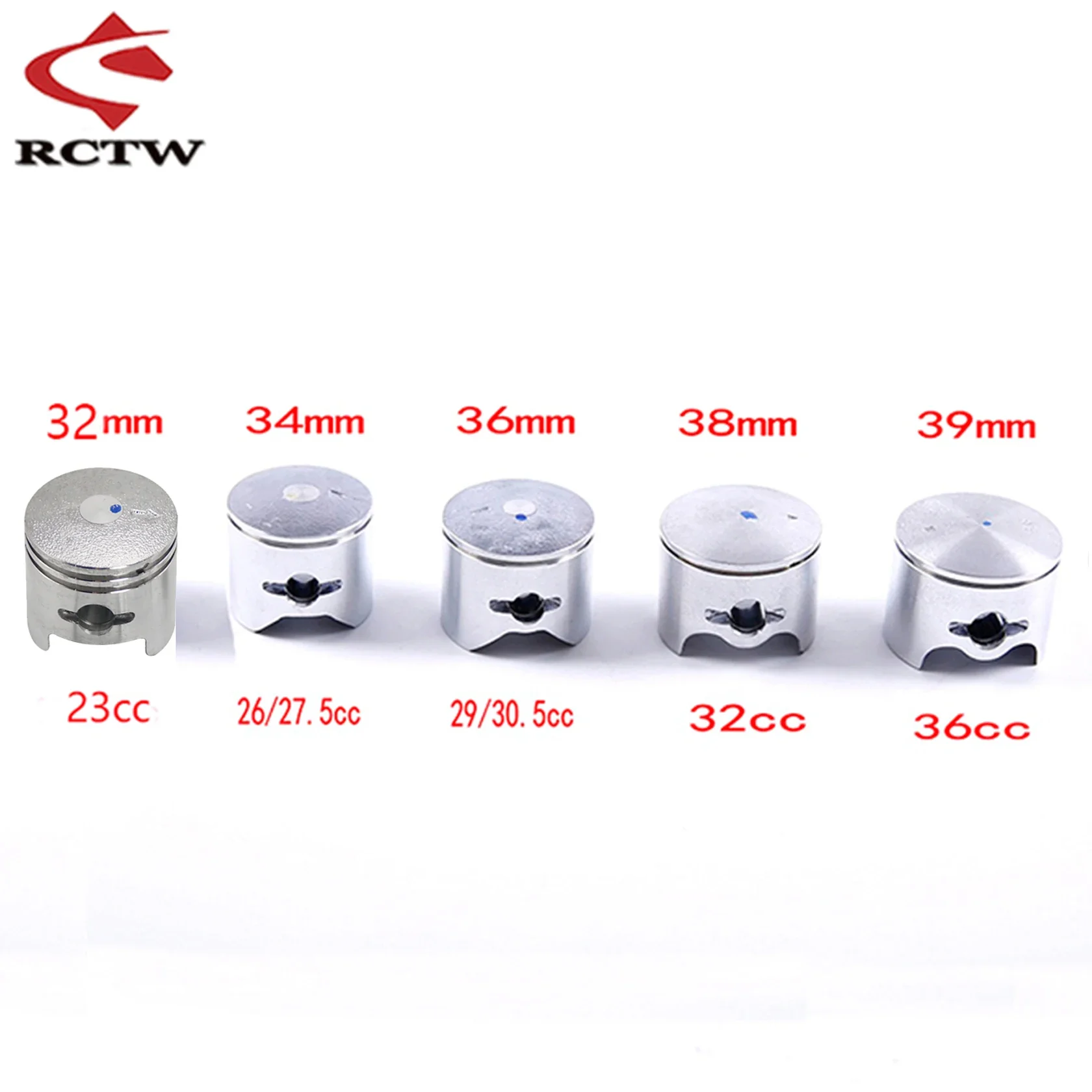 Piston Kit 32mm 34mm 36mm 38mm 39mm for 23cc 26cc 29cc 30.5cc 32cc 36cc for 1/5 HPI Rovan KM Baja LT FG Zenoah CY Engine Parts