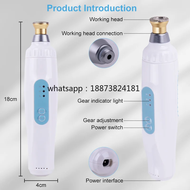 

Mini Portable Diamond Micro-crystal Dermabrasion Deep Cleansing and Exfoliation Improve Rough& Dull Skin Blackhead Remover