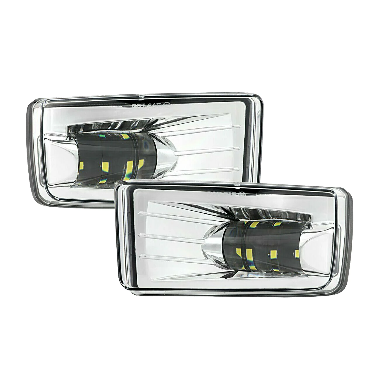 Pair Front Bumper LED DRL Fog Lights Driving Lamp for Chevrolet Silverado 07-16 Tahoe Suburban 07-17 GMC YUKON 15-16