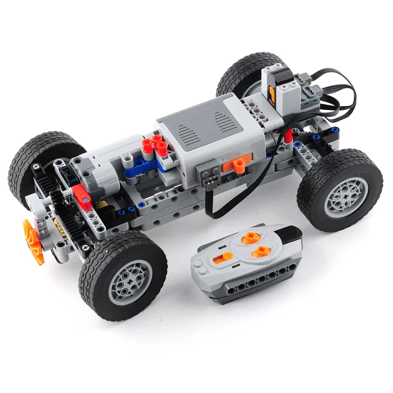 Four-wheel Drive Remote Control Car Motor Power Machinery Group Maker Kit Toy Car Kit Compatible with LEGOed Toy Robots