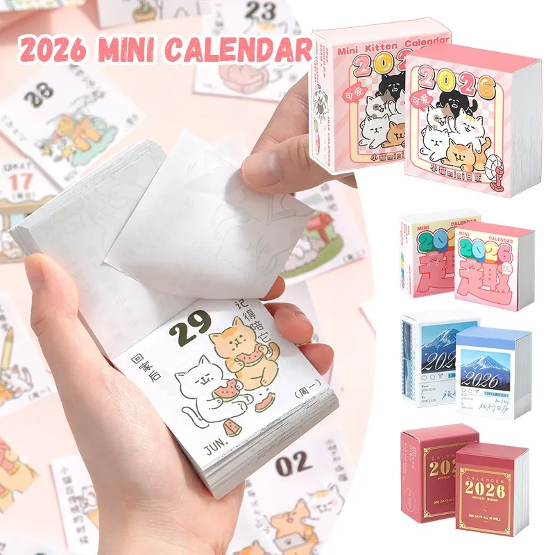 

2026 Mini 365 Day Calendar Simple Planner Yearly Agenda Organizer Home Office Schedule Yearly Agenda Organizer with Memo Notes