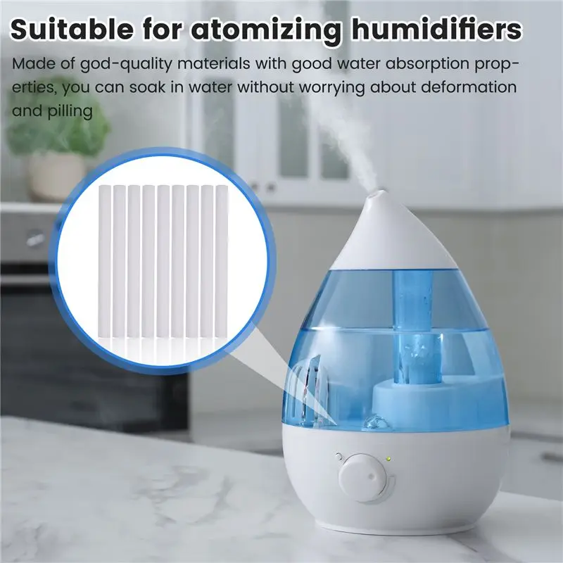 Superior-50 Pcs Car Humidifier Sticks Cotton Filter Refill Sticks Filter Replacement Wicks For Portable Ultrasonic Aroma Diffuse