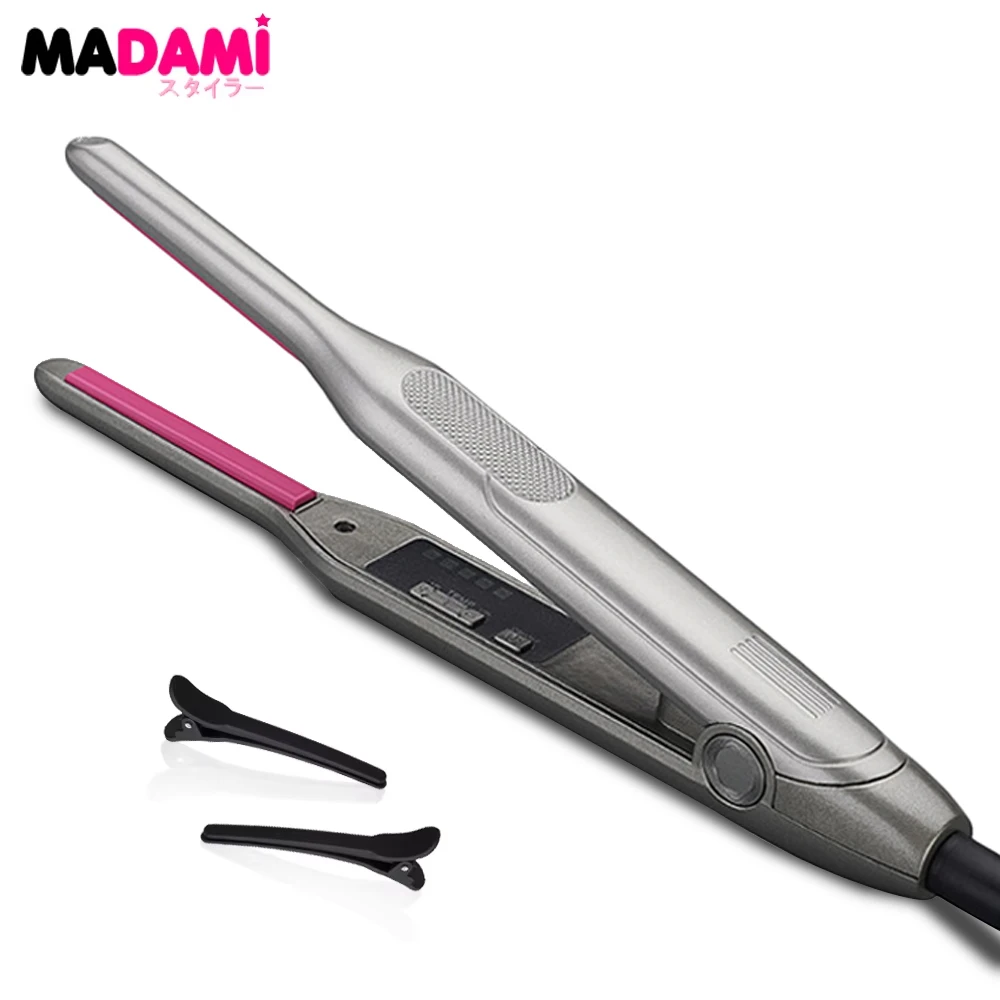 

Маленький выпрямитель для волос с керамическим покрытием, щипцы для завивки, более тонкая пластина, карандаш, плоские утюжки для коротких волос, мужской стайлер для бороды