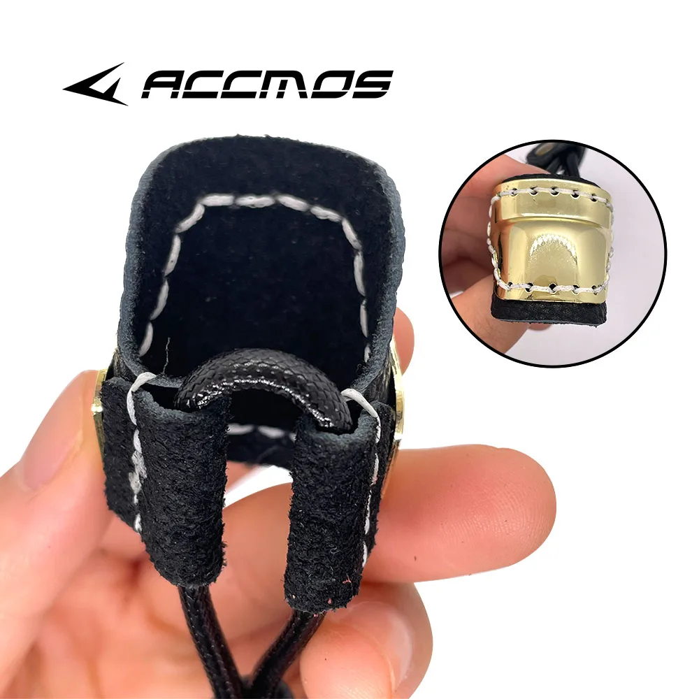 Archery brass finger guard  Leather Finger Tip Protector Rings for Archery Hunting Target Recurve Bow Shooting accessory