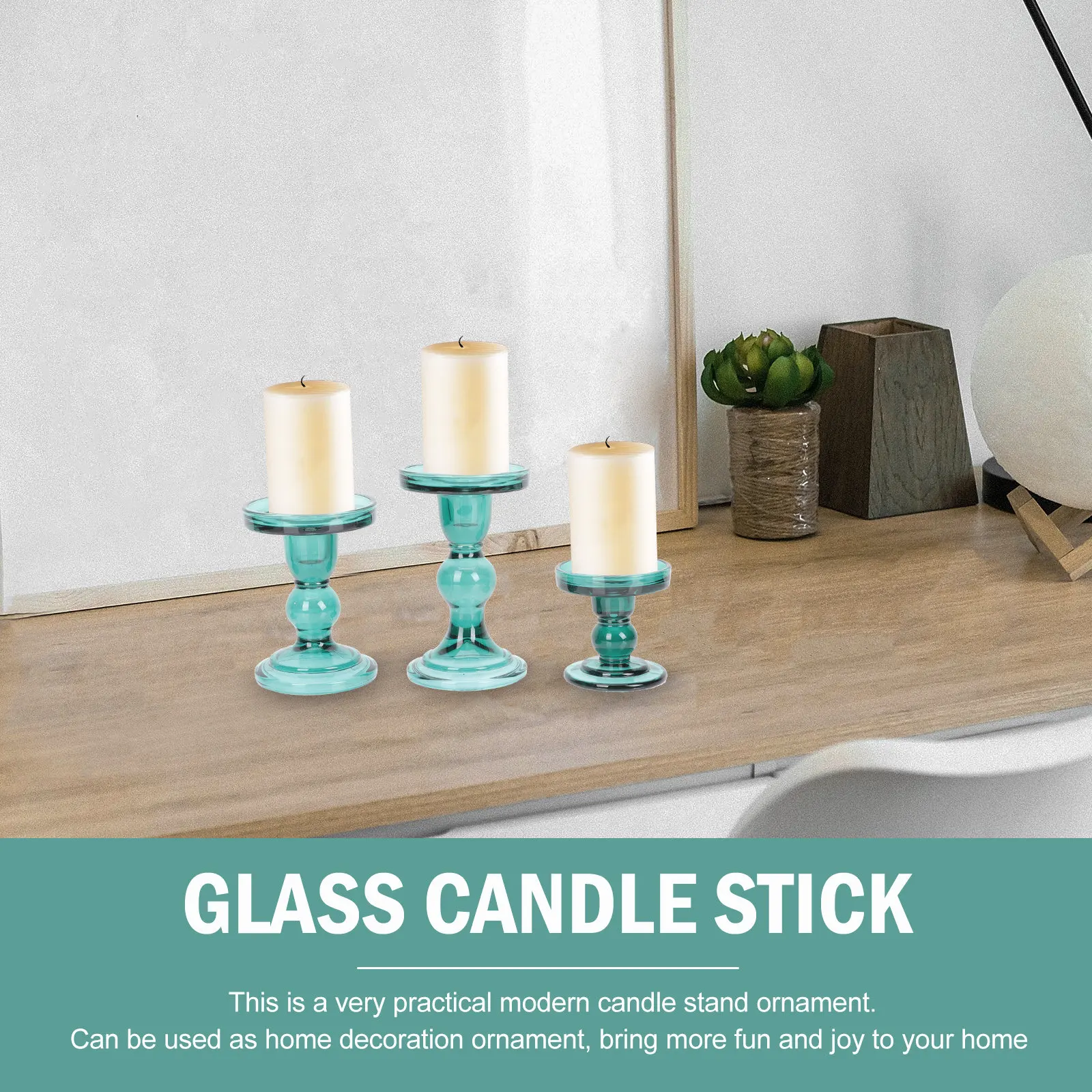 

Набор из 3 высококачественных стеклянных подставок: стильные держатели для спальни, офиса, полок, декора для вечеринок, настольные украшения