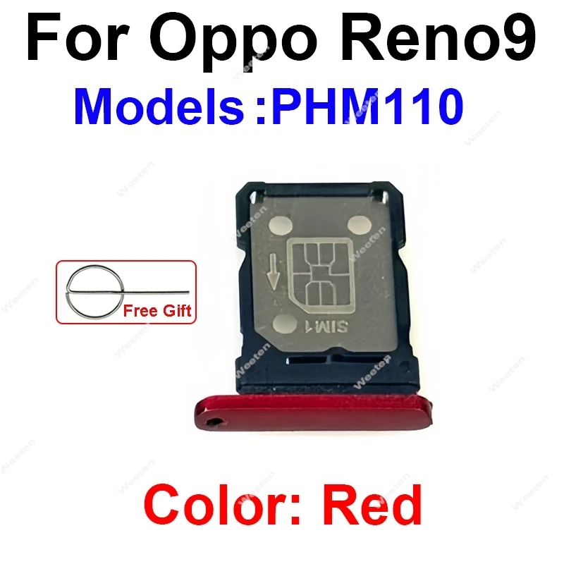 

Лоток для SIM-карты для OPPO Reno 9 9Pro 9 Pro + Plus PHM110, держатель для считывания SIM-карт, гнездо для SIM-слота, запасные части