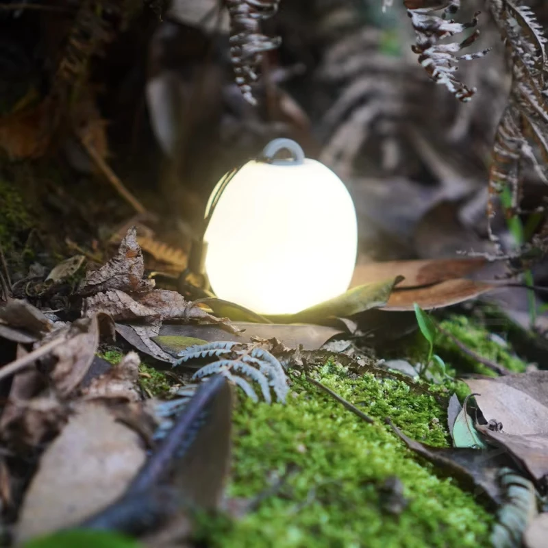 Mini Egg-Shaped Squeeze Silicone Camping Lantern, USB Rechargeable Portable LED Tent Lamp for Outdoor Picnic & Cozy Ambient Ligh view 3