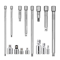 J0MC 15pcs 1/2inch 3/8inch 1/4inch Extension Bar Set Steel Impact Socket Extender Simple to Operate for Socket Wrench Ratchets