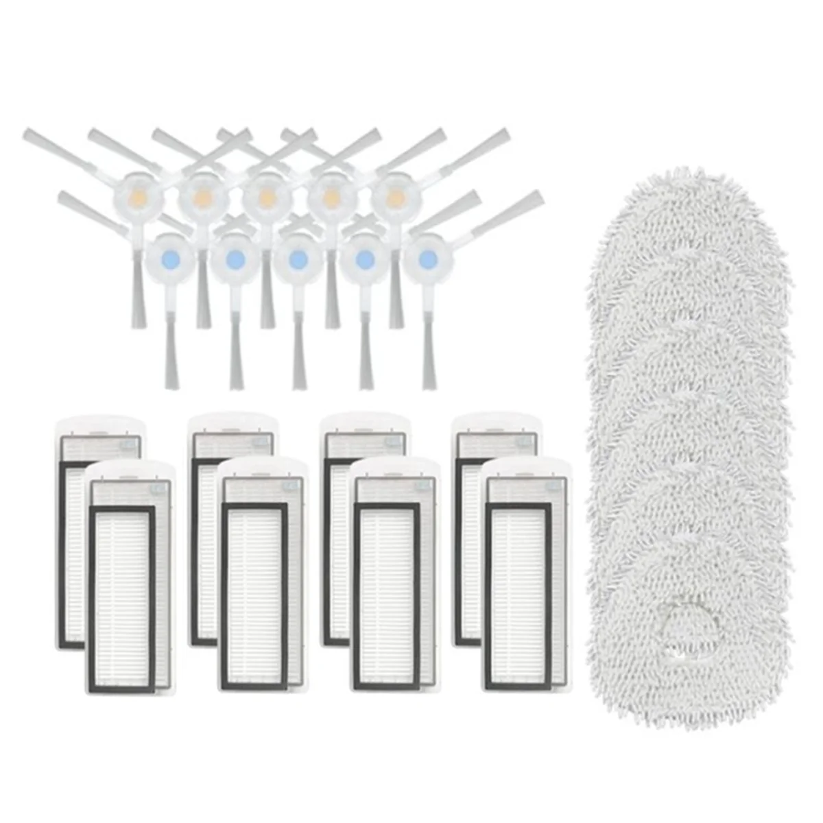 FZFZ For T10 Robot Sweeping Robot Vacuum Parts Washable Hepa Filters Side Brush Mop Pads Replacement Parts