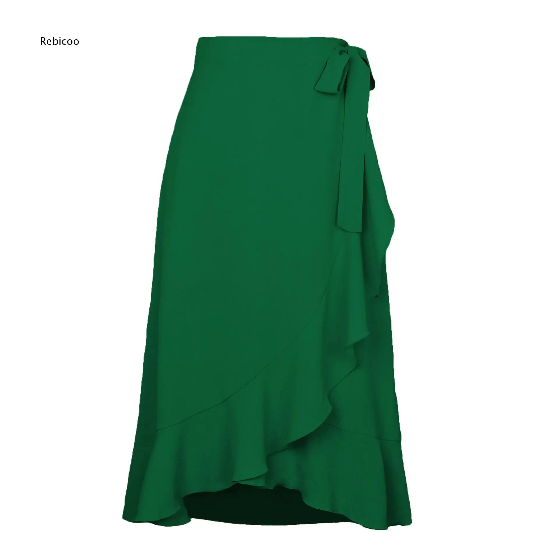 Ruffled Flounce Irregular Wrap Skirt For Women High Waist Silhouette For Social Gatherings And Fashion Soft Daily Outfits