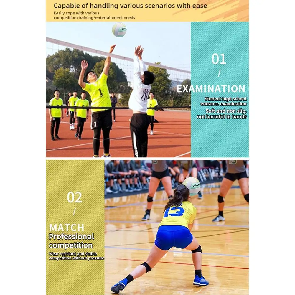 Soft Air Volleyball Volleyball Size 5 For Beach Outdoor Indoor PVC Camping Volleyball Game Training Ball