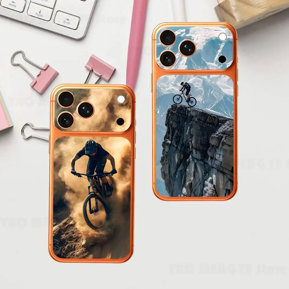 

Extreme Challenge Mountain Bike For Iphone 17 Pro ProMax Back Protective Decorative Sticker Back Cover